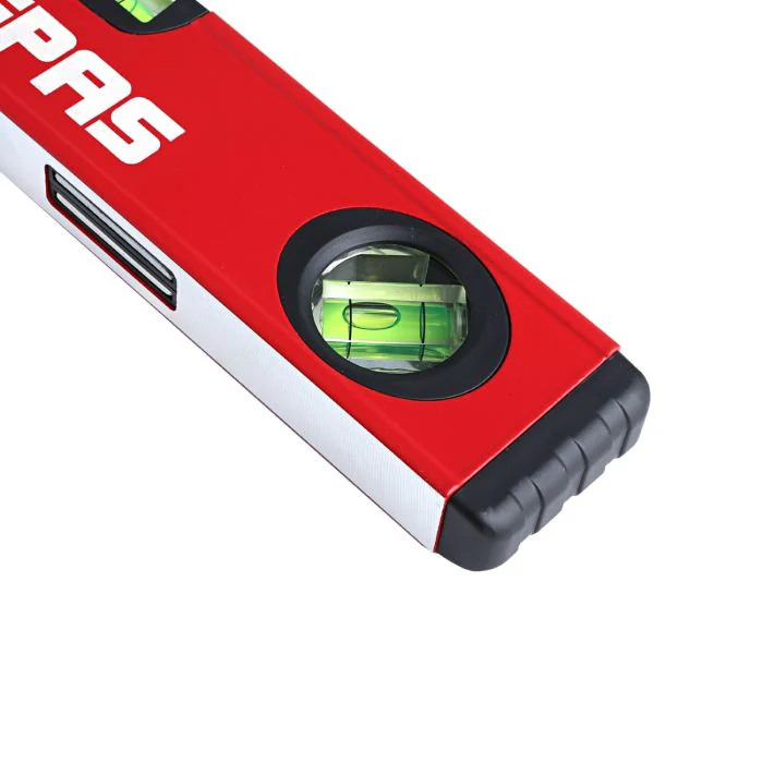 Geepas 12’’ Spirit Level - Small, Unbreakable Heavy-Duty Magnetic Torpedo Level with 3 Level Bubbles - Shock Resistant - Pocket Size, Hanging Hole - Scaffold Level for Builders & Construction Site - Image 3