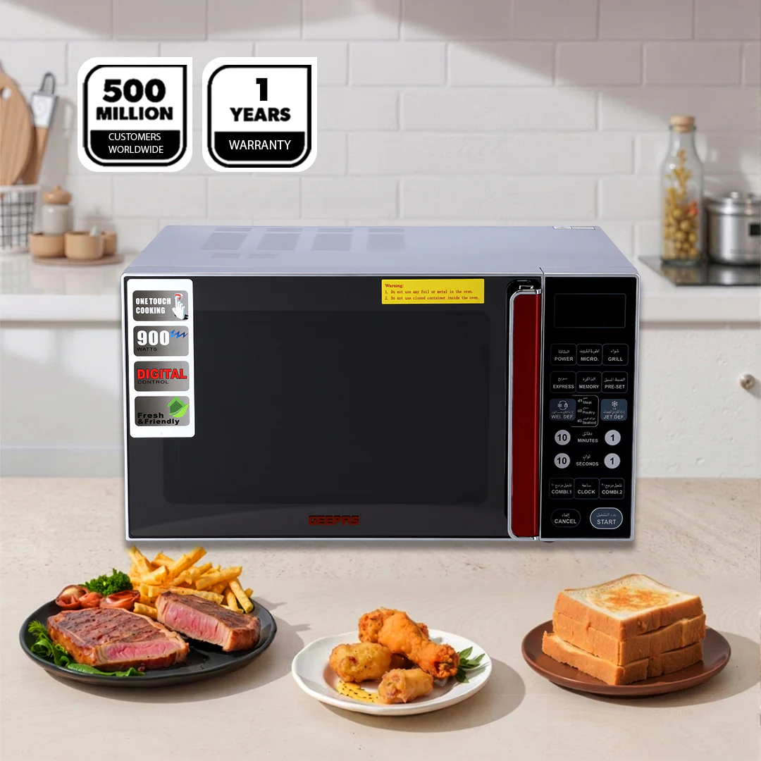 Geepas Digital Microwave Oven GMO1876 | 27L Capacity| 1400W Powerful Performance| Touch Control Panel| Multi-Cooking Functions| Defrost & Reheat Options| 1 Year Warranty - Image 2