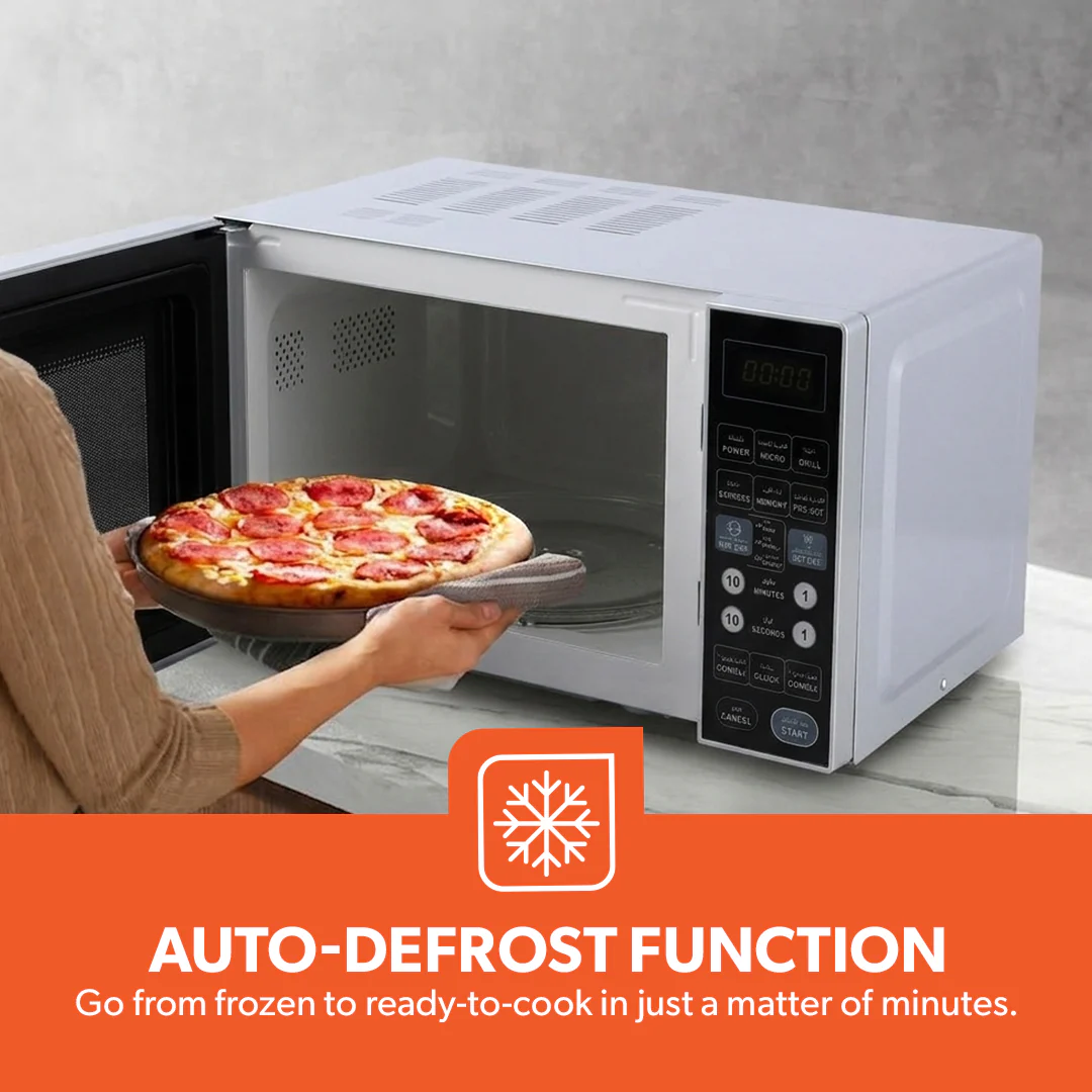 Geepas Digital Microwave Oven GMO1876 | 27L Capacity| 1400W Powerful Performance| Touch Control Panel| Multi-Cooking Functions| Defrost & Reheat Options| 1 Year Warranty - Image 4