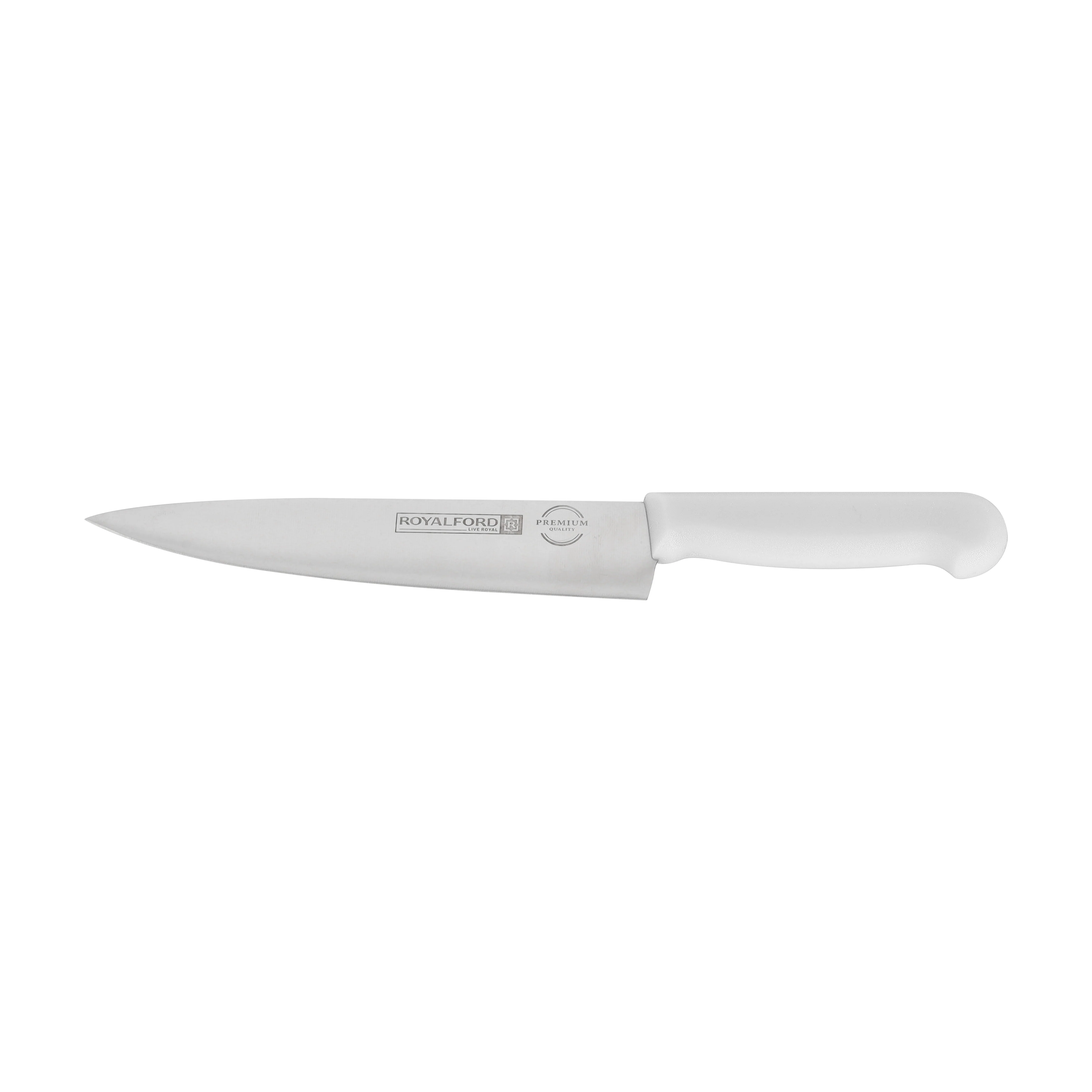 Royalford RF12560 8 Inch Chef Knife | Food Grade Stainless Steel Kitchen Knife | Extra Sharp Blade | Ergonomic PP Handle | Dishwasher Safe Multipurpose Cutting Knife