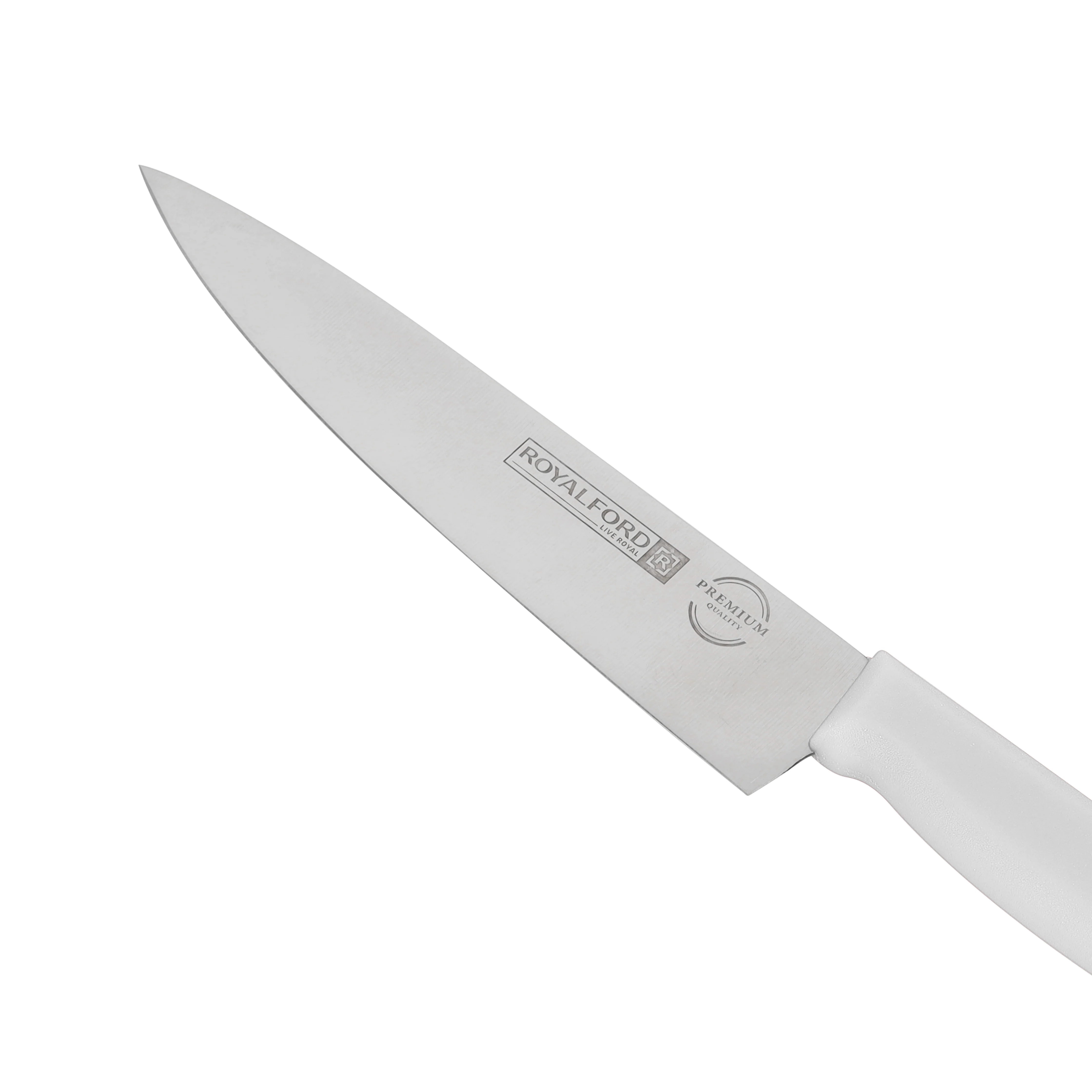 Royalford RF12560 8 Inch Chef Knife | Food Grade Stainless Steel Kitchen Knife | Extra Sharp Blade | Ergonomic PP Handle | Dishwasher Safe Multipurpose Cutting Knife - Image 5