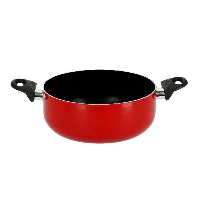 Royalford RF6440 24cm Aluminium Casserole |  Durable Non-Stick Coating | Induction Compatible Bottom | Tempered Glass Lid and Heat-Resistant Handles for Daily Cooking - Image 3